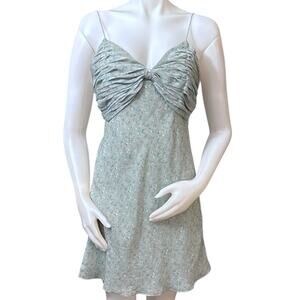 Divine Heritage Floral Printed Mini Sage Slip Casual Dress Size Large
